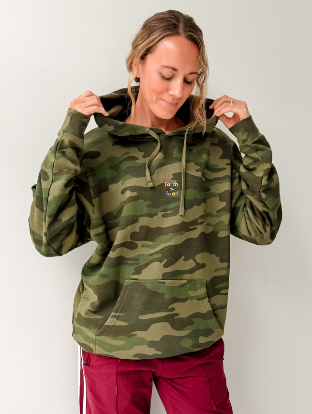 Faith > Fear Embroidered Hoodie