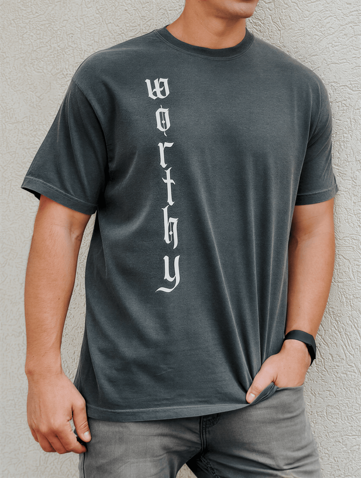 model wearing Vintage Worthy Tee