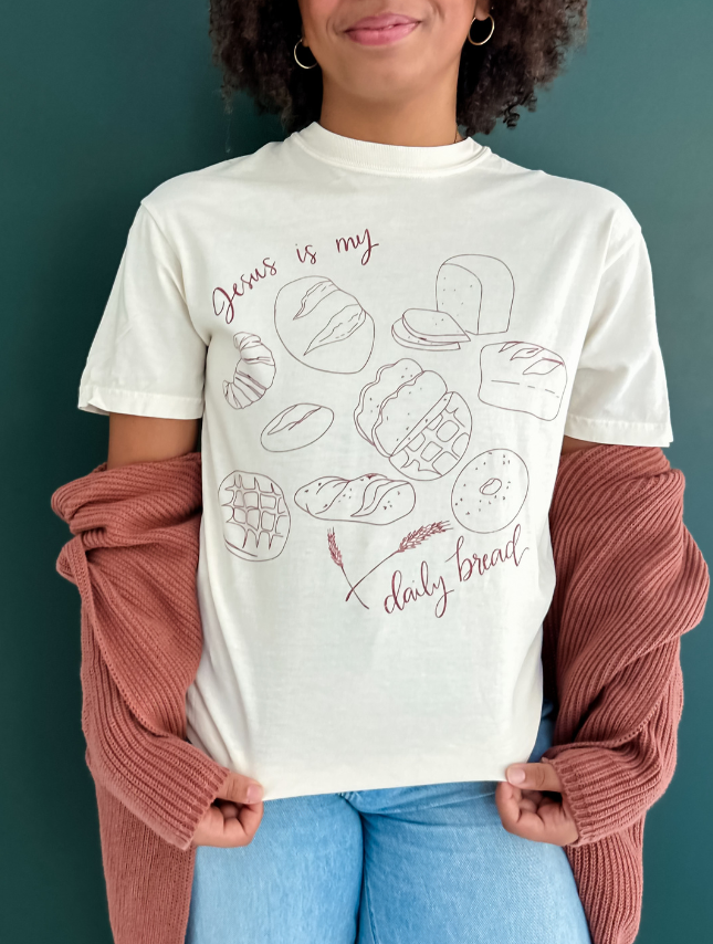 model wearing My Daily Bread Tee