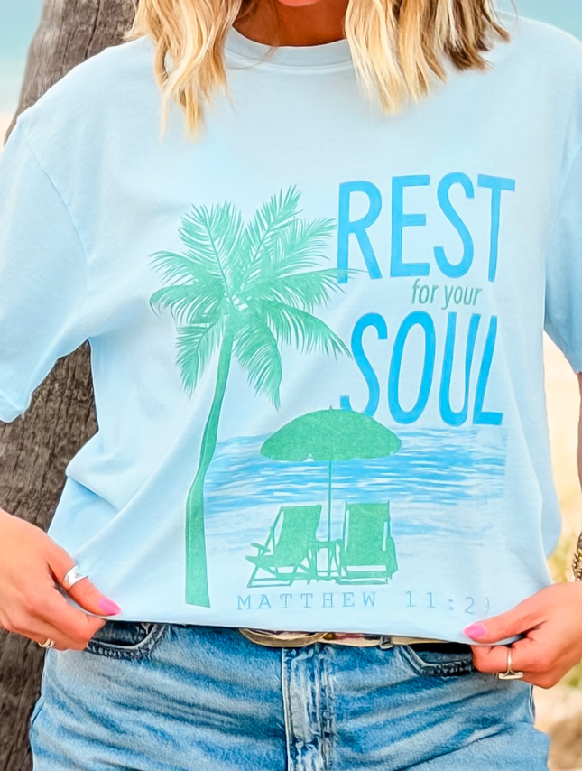 model wearing Rest For Your Soul Tee