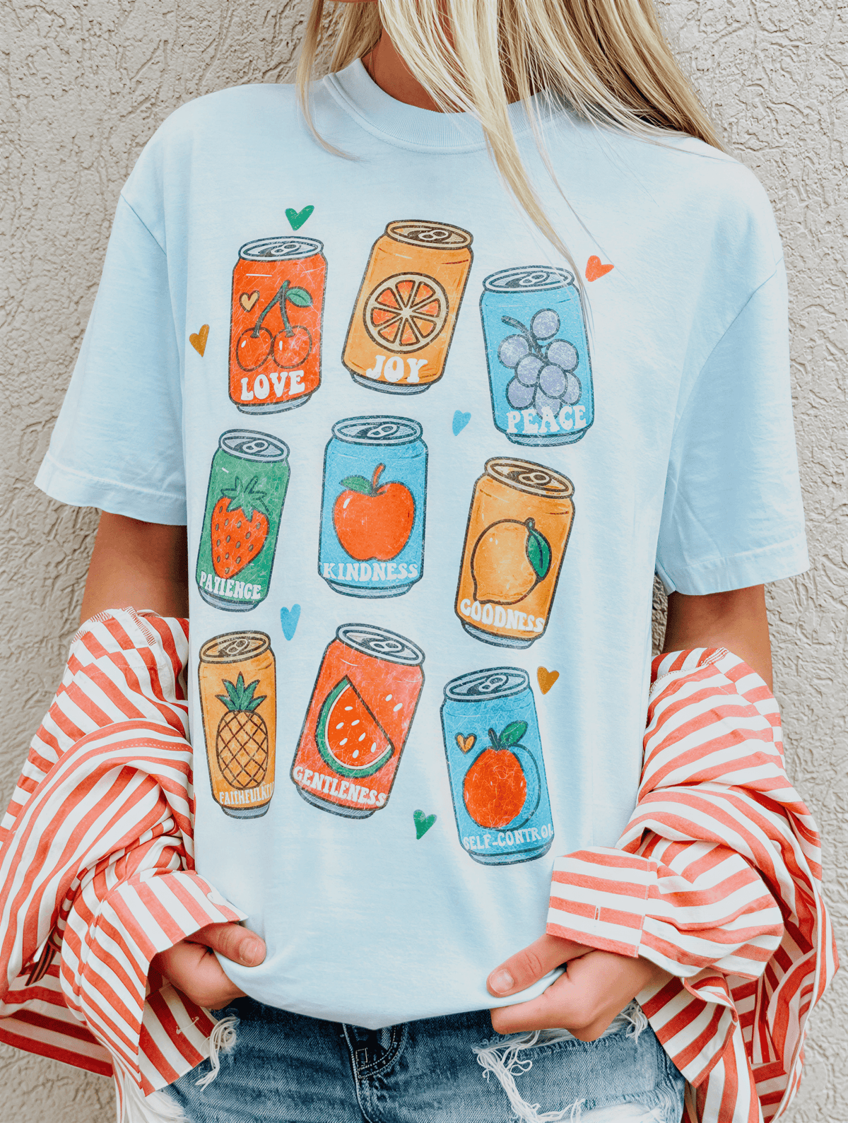 model wearing Flavor of Faith Tee