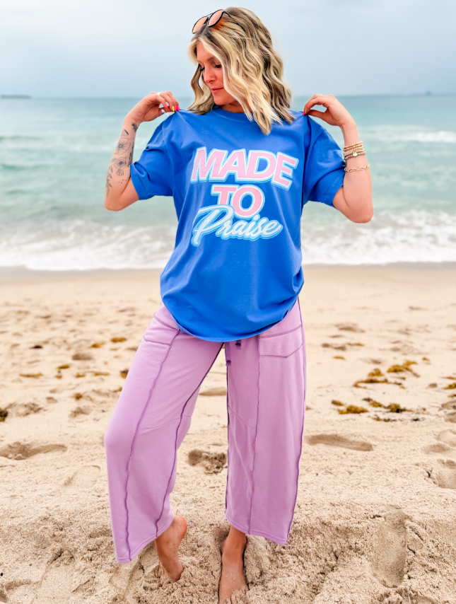 model wearing Made To Praise Tee