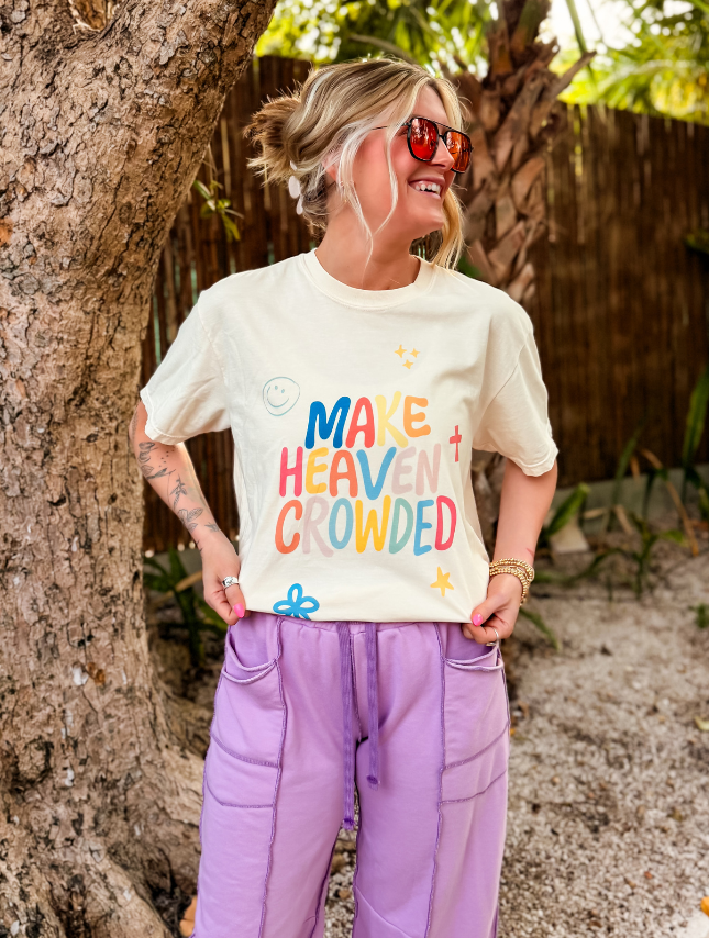 model wearing worthy wear tee