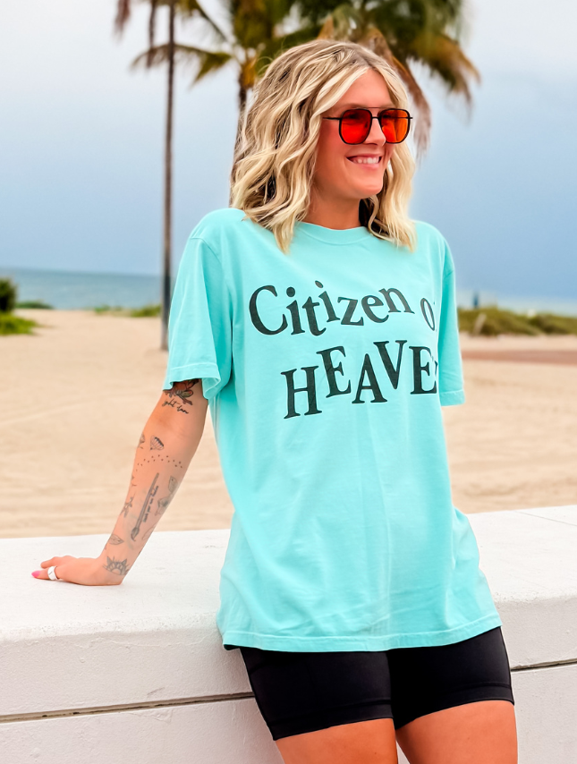 model wearing Citizen of Heaven Tee