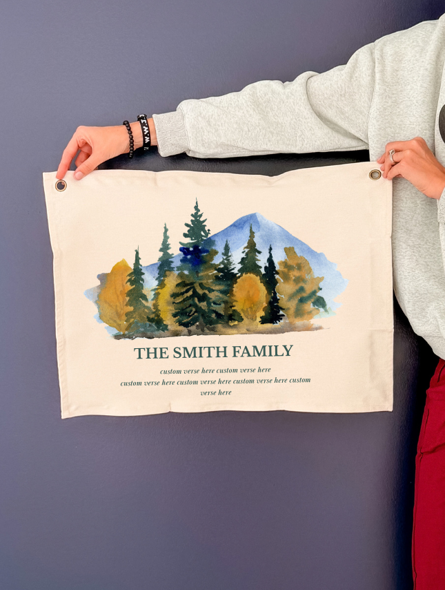 Fall Scene Personalized Tapestry