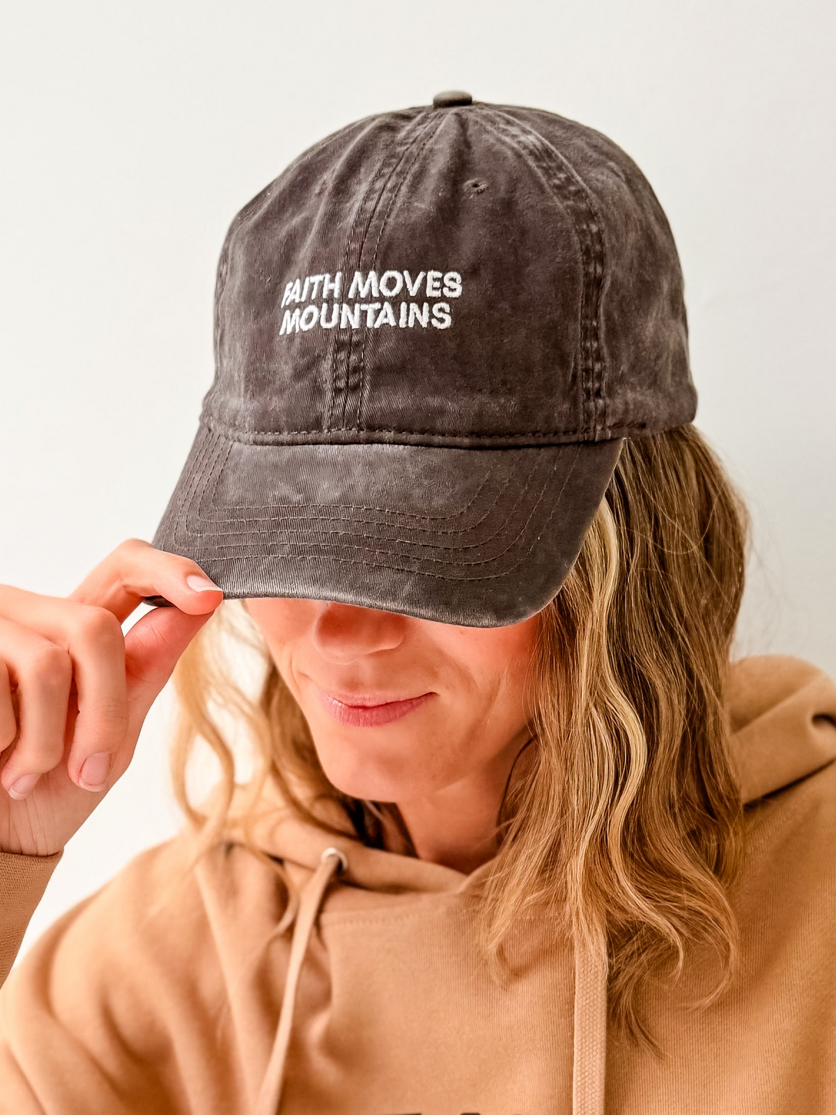 Faith Moves Mountains Embroidered Cap