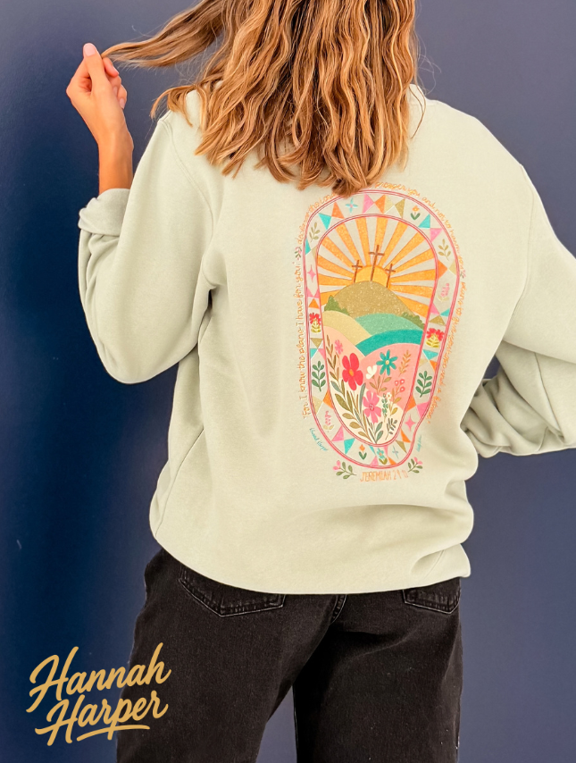 Patchwork Jeremiah Crewneck - by Hannah Harper!