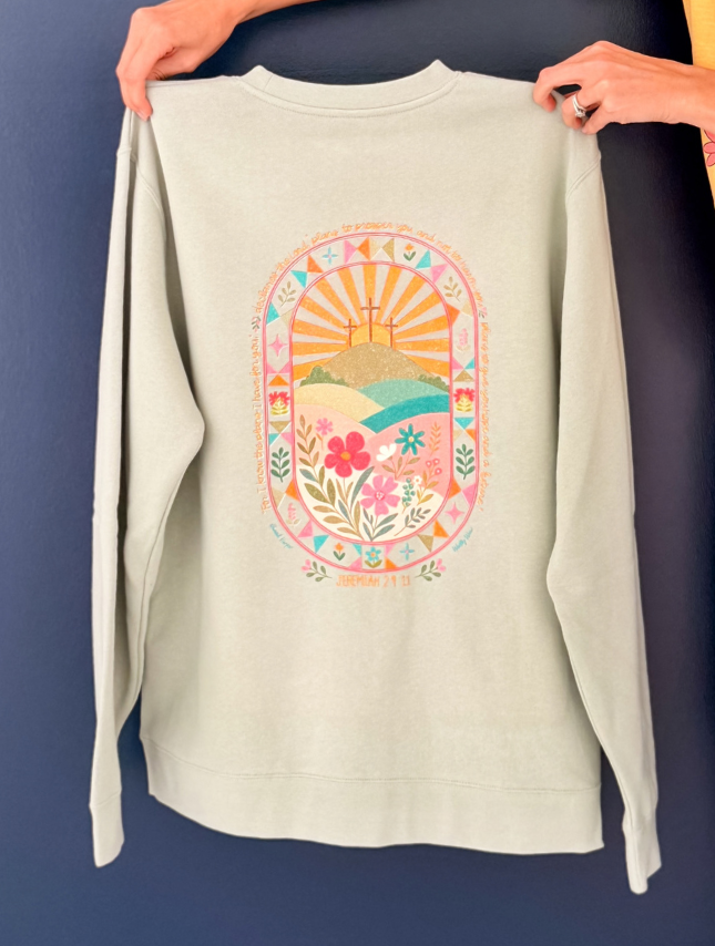 Patchwork Jeremiah Crewneck - by Hannah Harper!