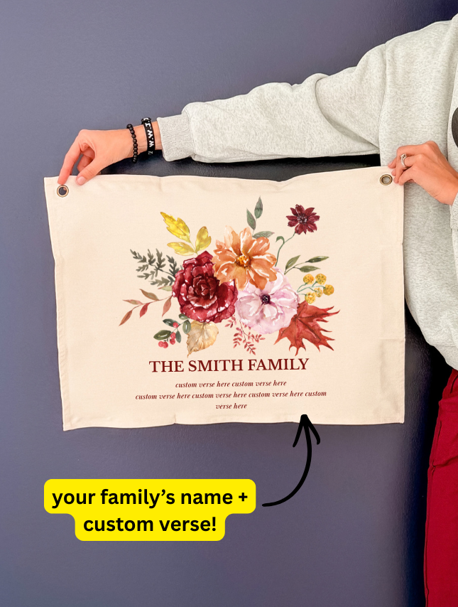 Fall Bouquet Personalized Tapestry
