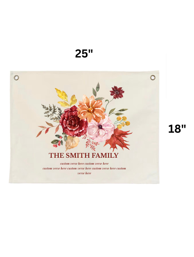 Fall Bouquet Personalized Tapestry