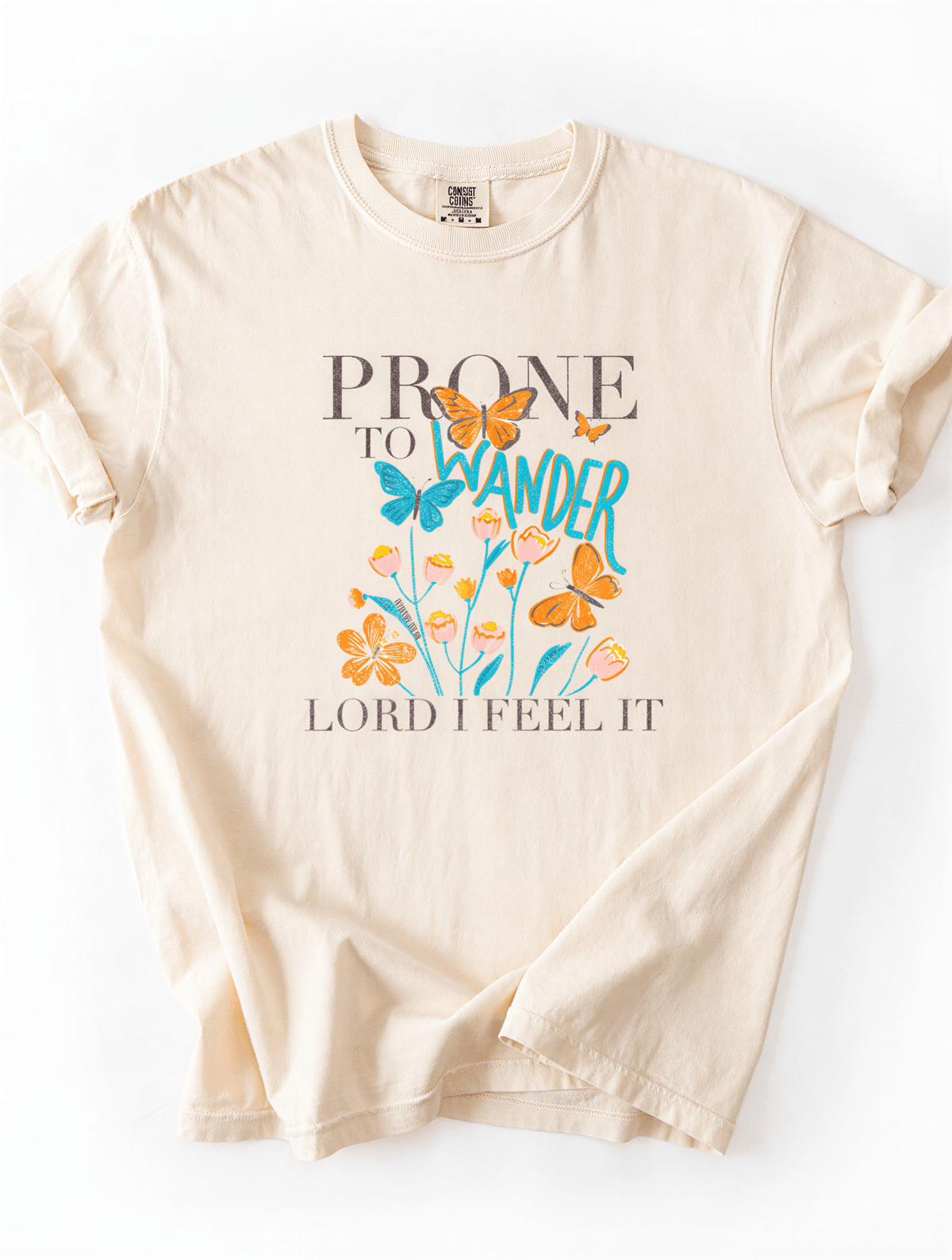 flat lay Prone To Wander Tee