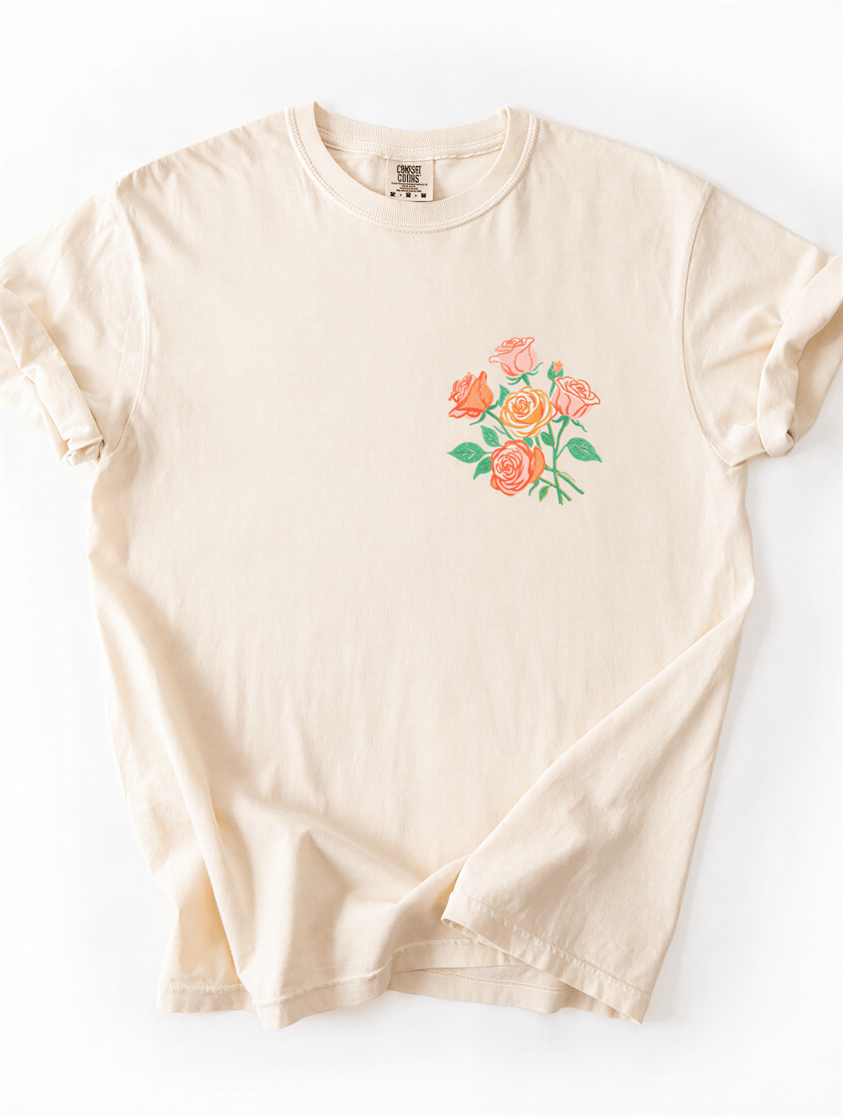 flay lay of He Walks With Me Front & Back Tee
