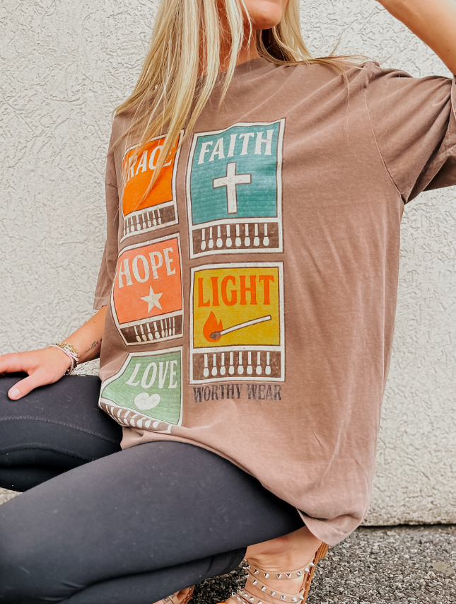 model wearing Ignite My Faith Tee