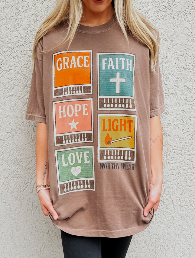model wearing Ignite My Faith Tee