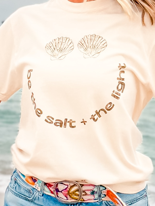model wearing Be The Salt Tee