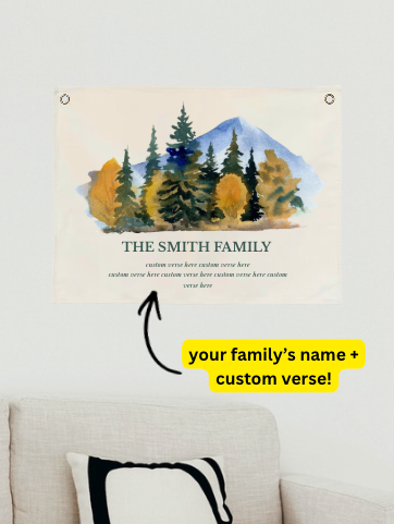Fall Scene Personalized Tapestry