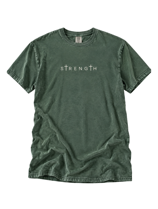 Embroidered Strength Soft Wash Tee