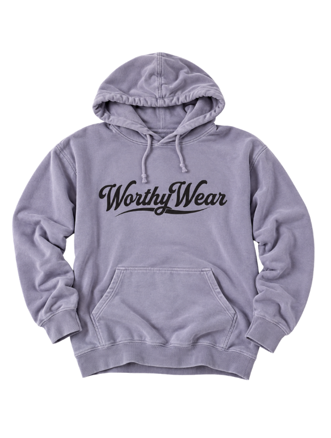 Worthy Wear Pigment-Dye Hoodie - Plum