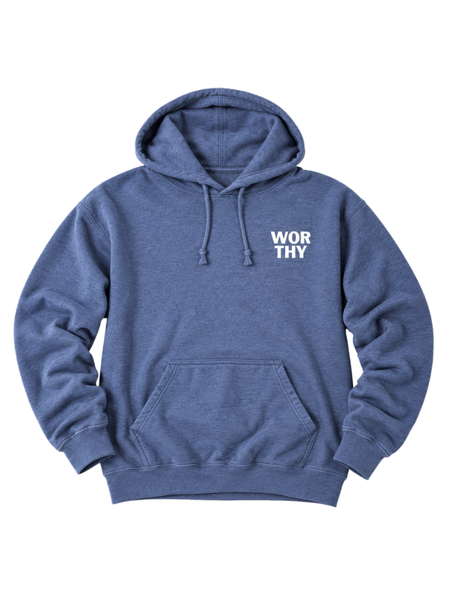 Worthy Embroidered Hoodie - Navy