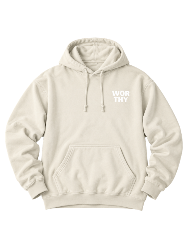 Worthy Embroidered Hoodie - Sand