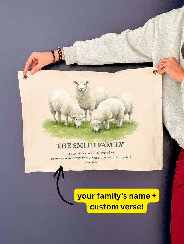 His Flock Personalized Tapestry